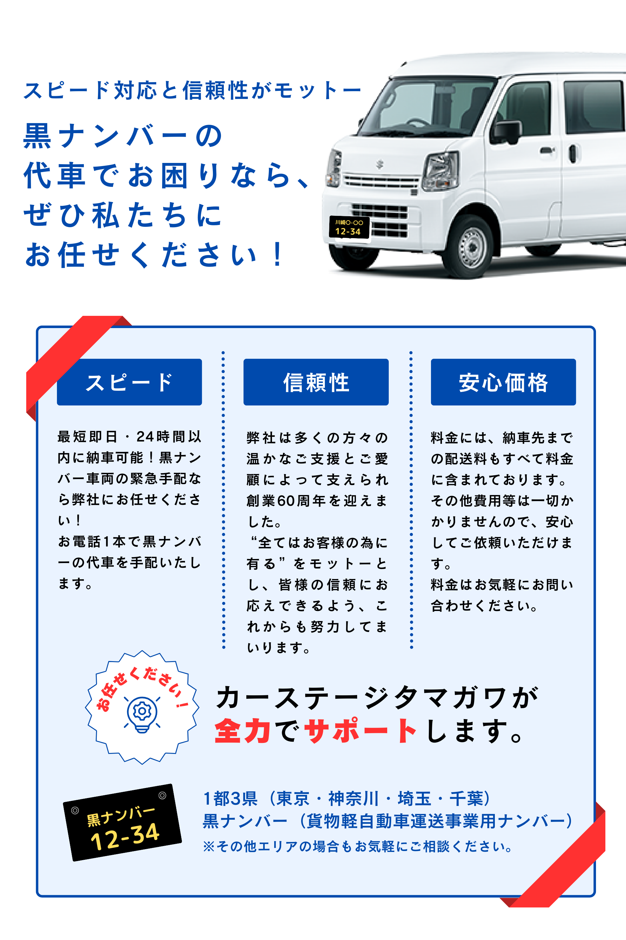 貨物軽自動車運送事業用黒ナンバー代車_カーステージタマガワ_東京都大田区にある自動車総合ディーラー